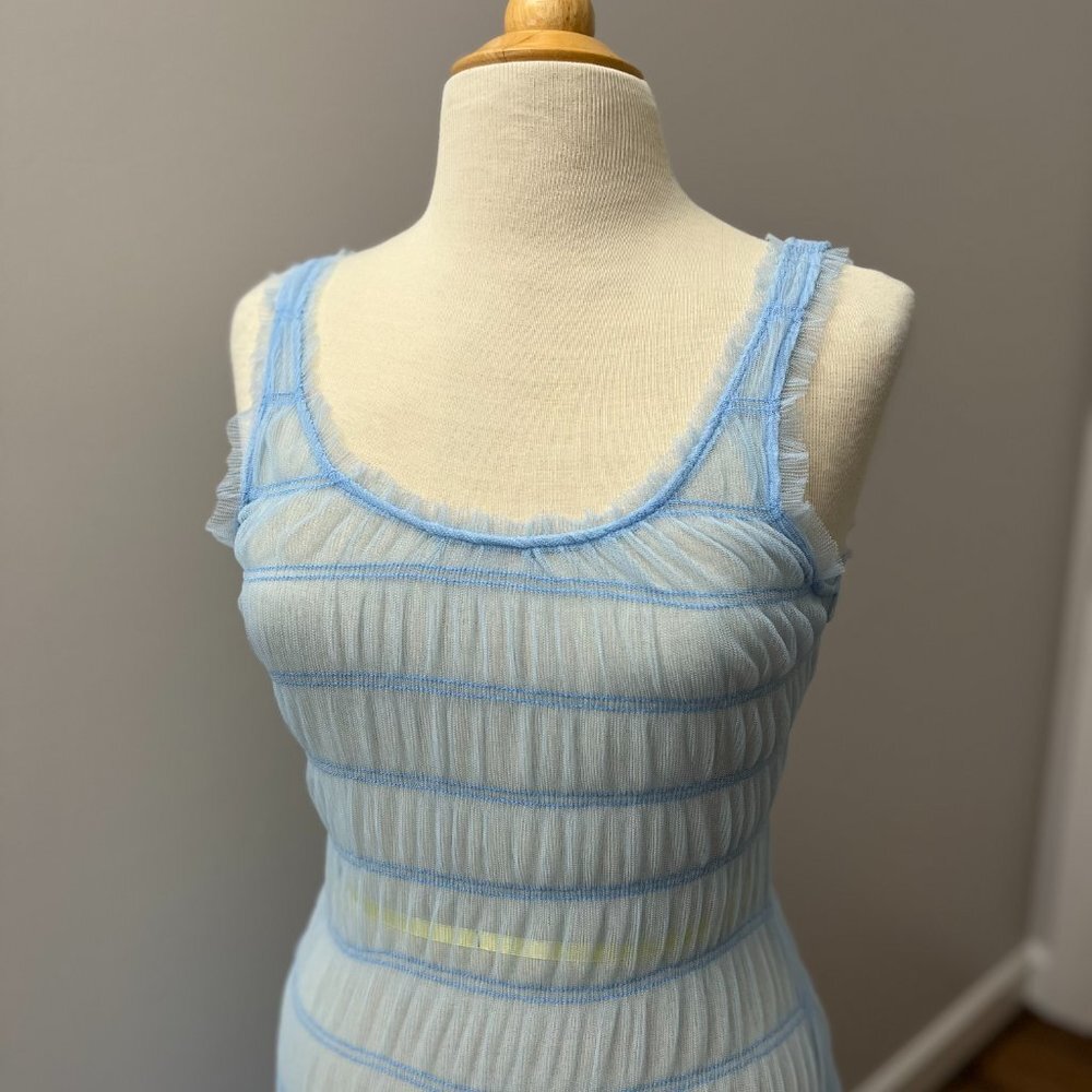 NEW Free People Smock About it Tulle Slip in Blue Sz XS - Picture 5 of 14
